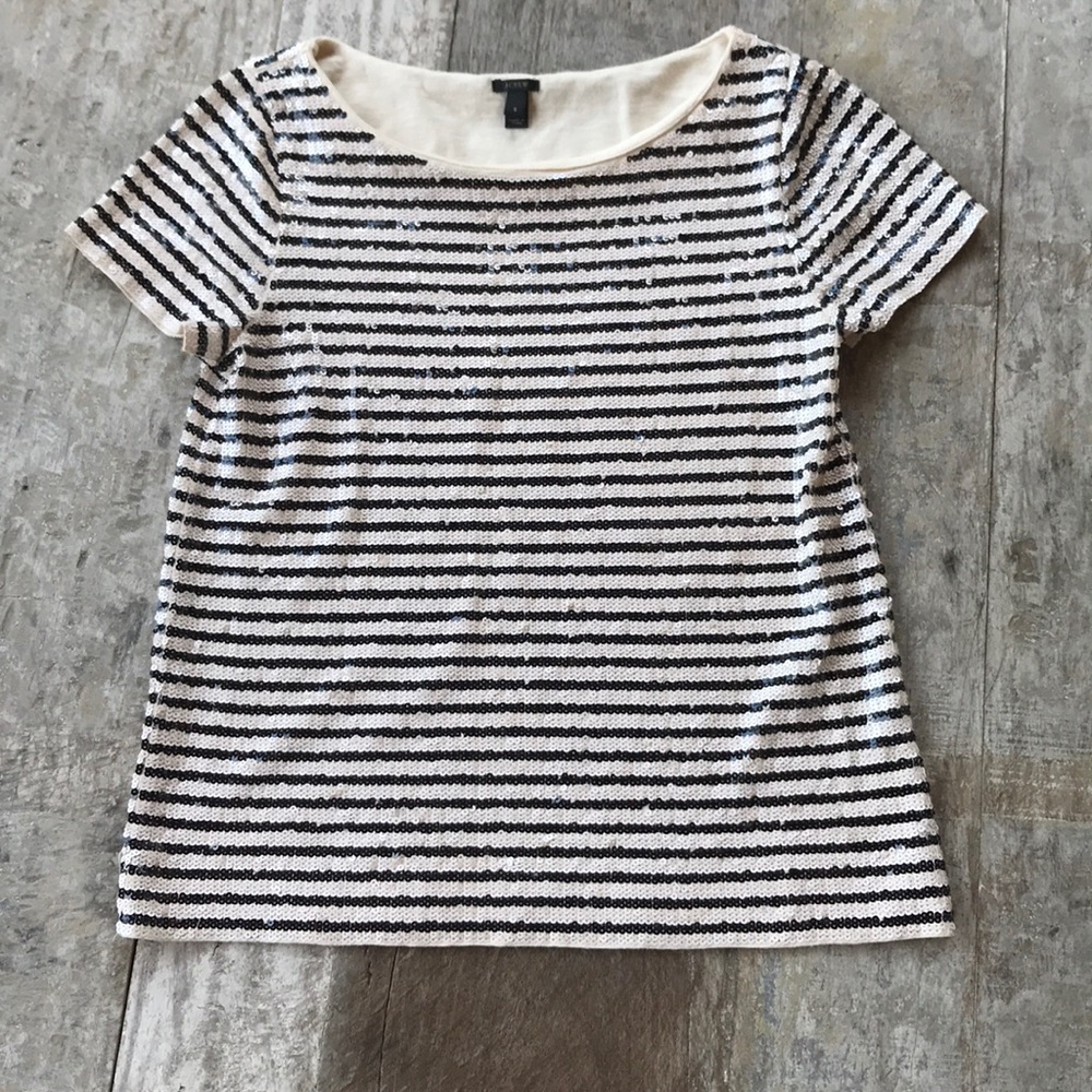 J Crew sequin tee